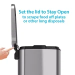 iTouchless SoftStep 8 Gal. Stainless Steel Step Trash Can with Odor Filter and Removable Inner Bucket thumbnail 4