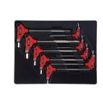 SUNEX TOOLS Sunex 9-Piece SAE T-Handle Hex Key Set, 5/64 in. to 3/8 in. thumbnail 1