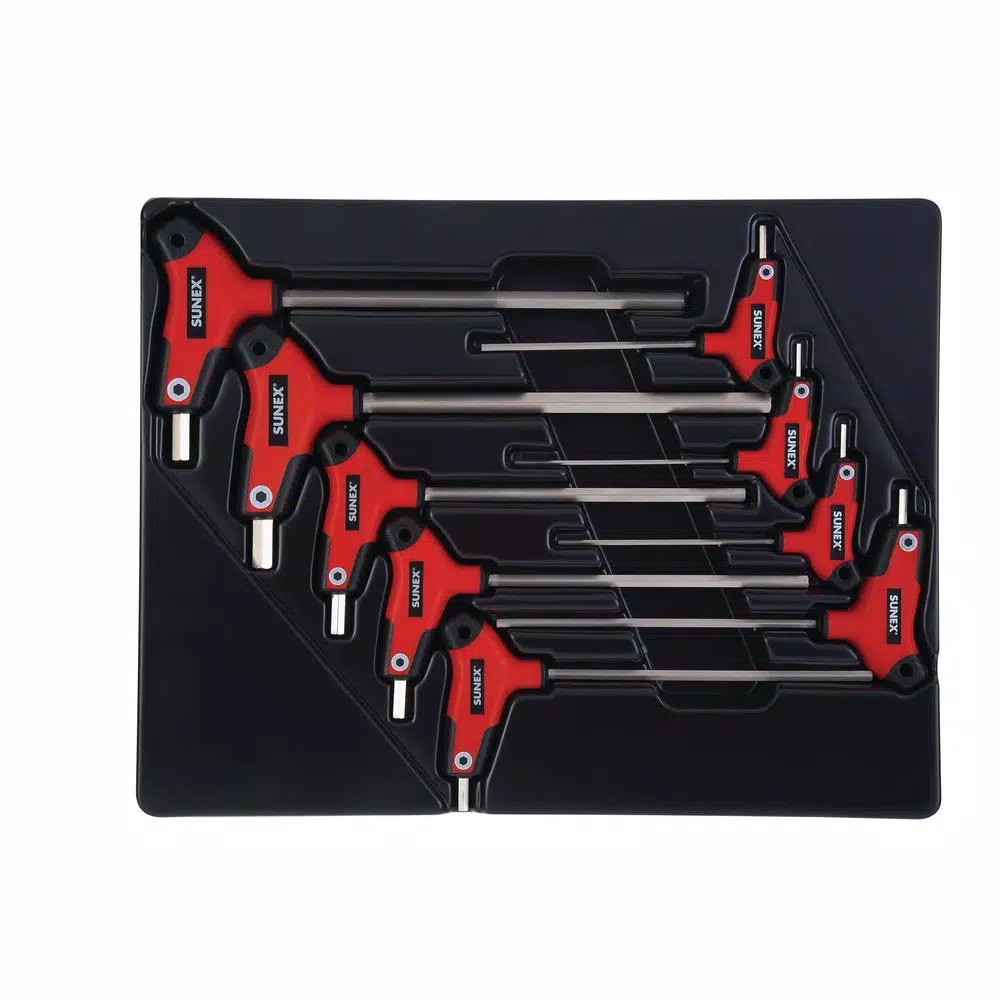 SUNEX TOOLS Sunex 9-Piece SAE T-Handle Hex Key Set, 5/64 in. to 3/8 in.
