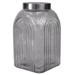 Unbranded Heritage 4.8 L Glass Kitchen Canister with Brushed Stainless Steel Lid thumbnail 3