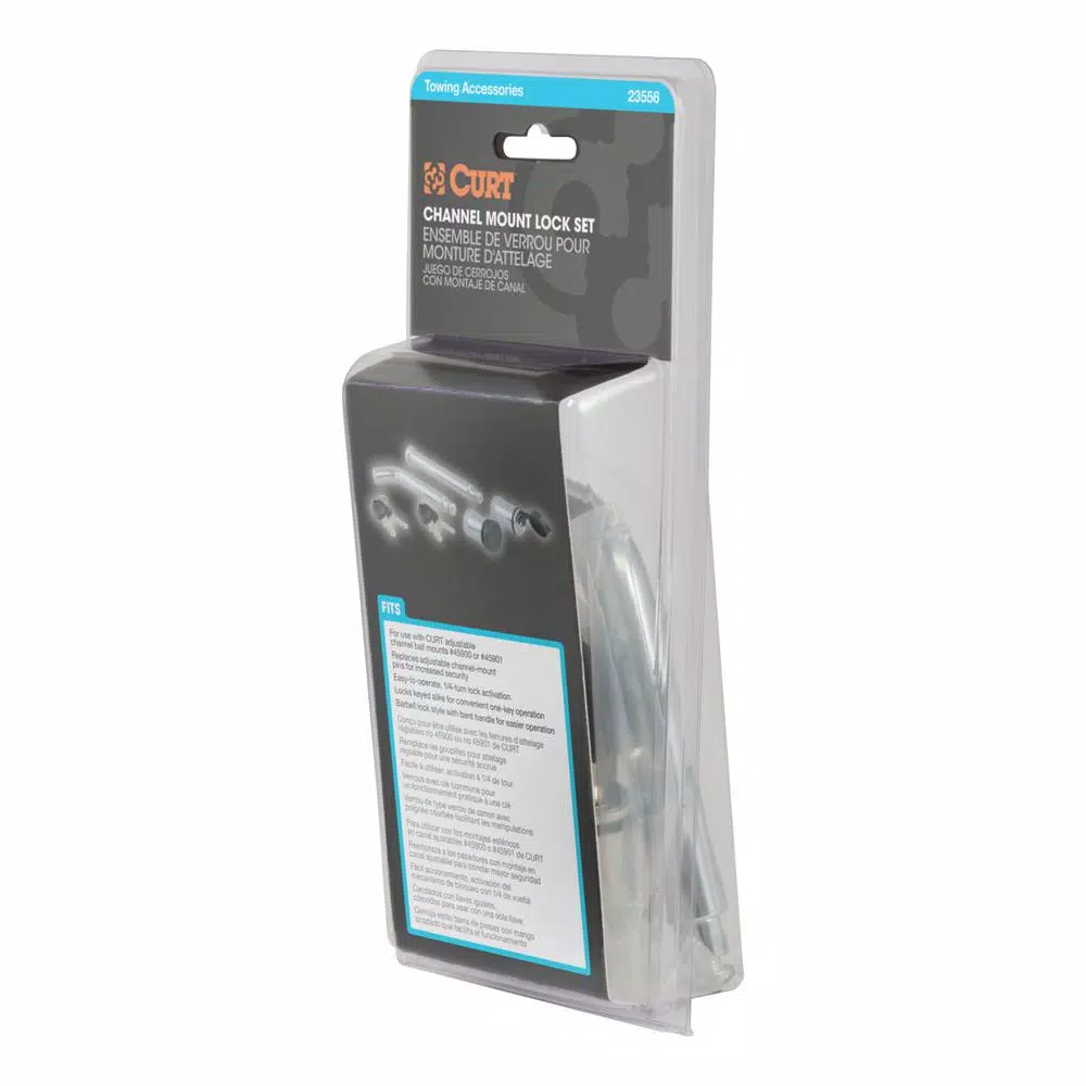 CURT Channel Mount Lock Set, 5/8" Diameter, Keyed Alike