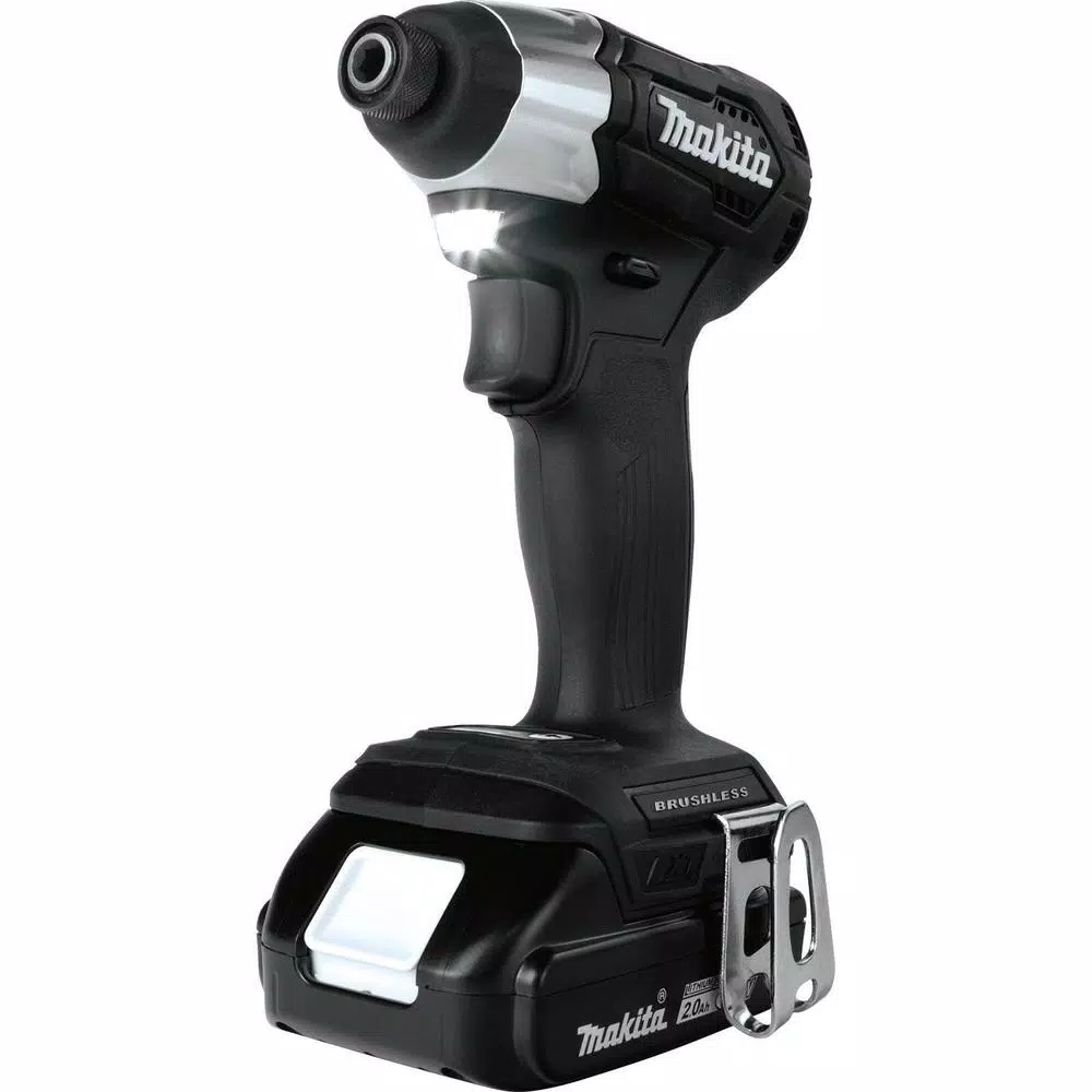 Makita 18V LXT Sub-Compact Brushless Impact Driver Kit with 2.0Ah Battery, Charger & 15pk ImpactXPS Bits