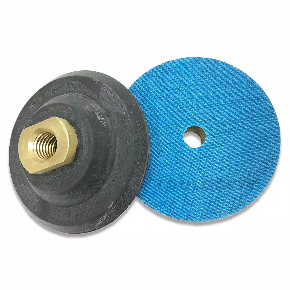 Toolocity JHX 4 in. Dry/Wet Diamond Polishing Pad Set with Back Holder for Concrete and Granite