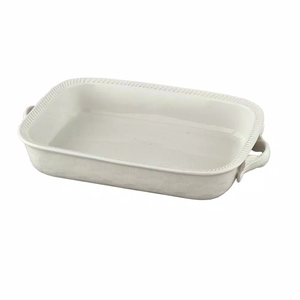 Park Designs Levingston 6 Qt. Rectangle Stoneware Baking Dish, Cream