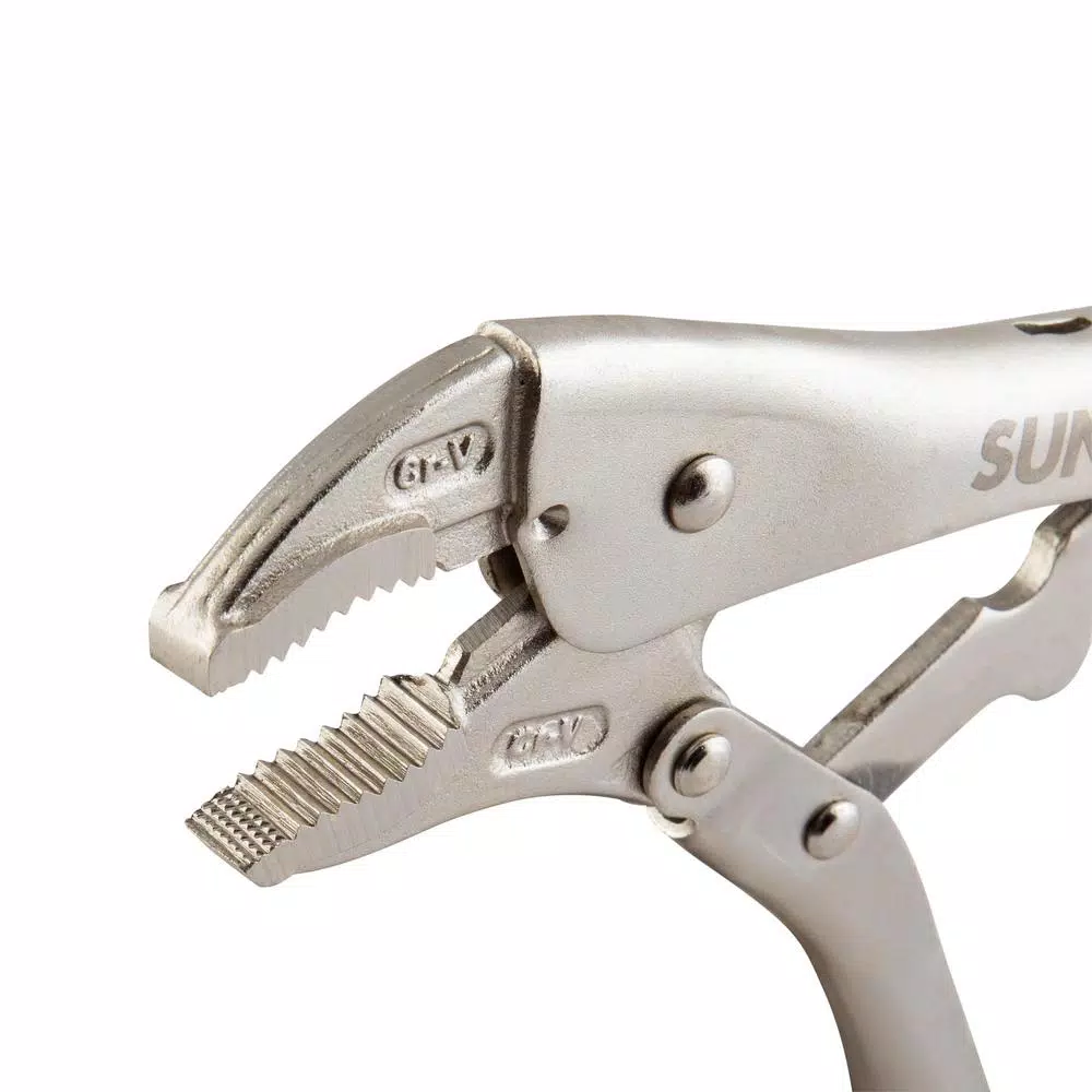 SUNEX TOOLS Sunex LP10C 10 in. Curved Jaw Locking Pliers with Wire Cutter