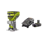 RYOBI 18V ONE+ Cordless Fixed Base Trim Router Kit with 2.0 Ah Battery and Charger thumbnail 1