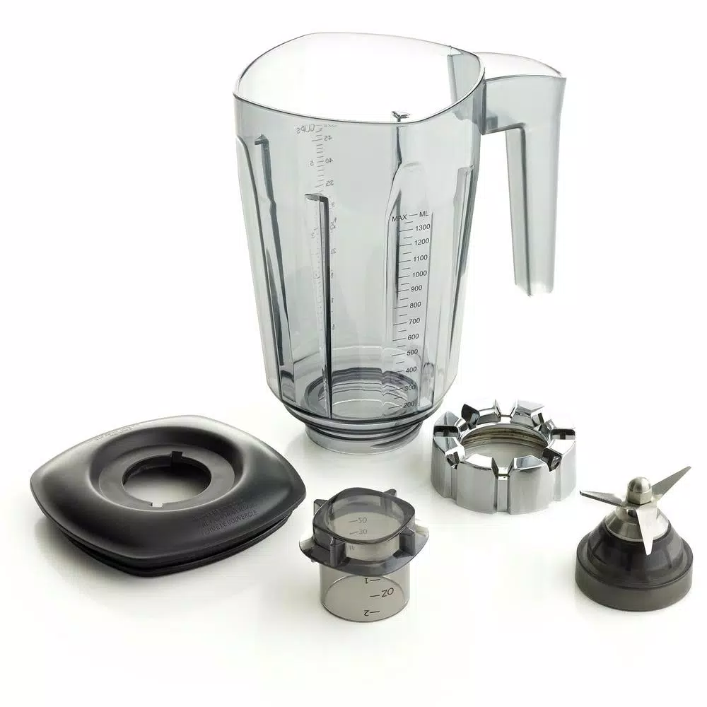 Omega 1 HP 2-Speed Silver Blender with 48 oz. Tritan Container