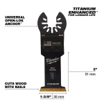 Milwaukee 1-3/8 in. Titanium Bi-Metal Universal Fit Oscillating Multi-Tool Blade thumbnail 3