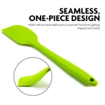 Ovente Premium Silicone Spatula with Stainless Steel Core, Heat Resistant up to 500°F, BPA-Free, Green thumbnail 3