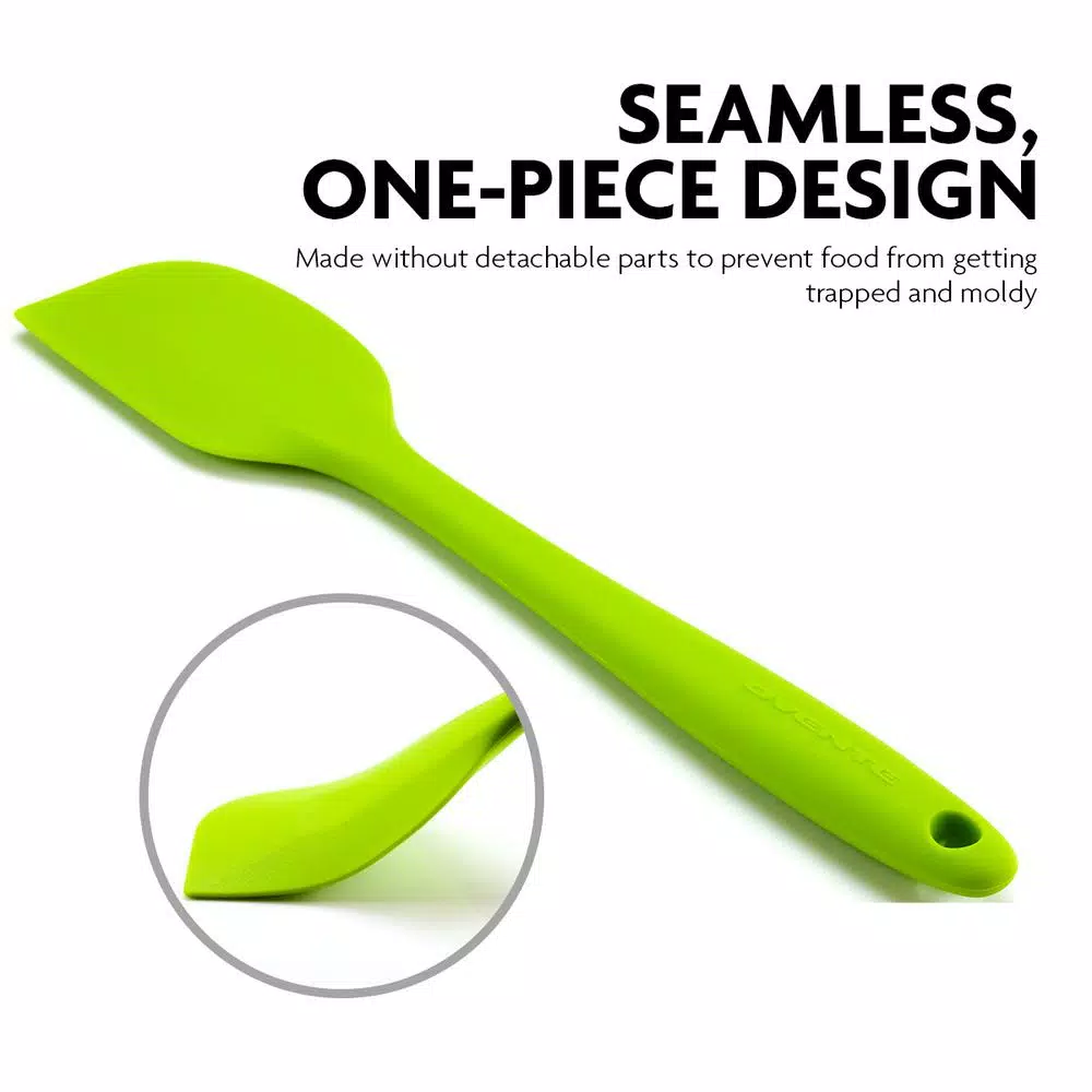 Ovente Premium Silicone Spatula with Stainless Steel Core, Heat Resistant up to 500°F, BPA-Free, Green