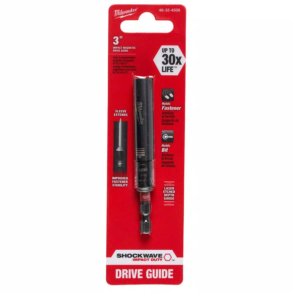 Milwaukee SHOCKWAVE 3 in. Impact Magnetic Drive Guide with Custom Alloy76 Steel