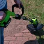 Earthwise 20V Lithium-Ion Cordless String Trimmer with 2.0Ah Battery and Charger, 10 in. Cutting Width thumbnail 4