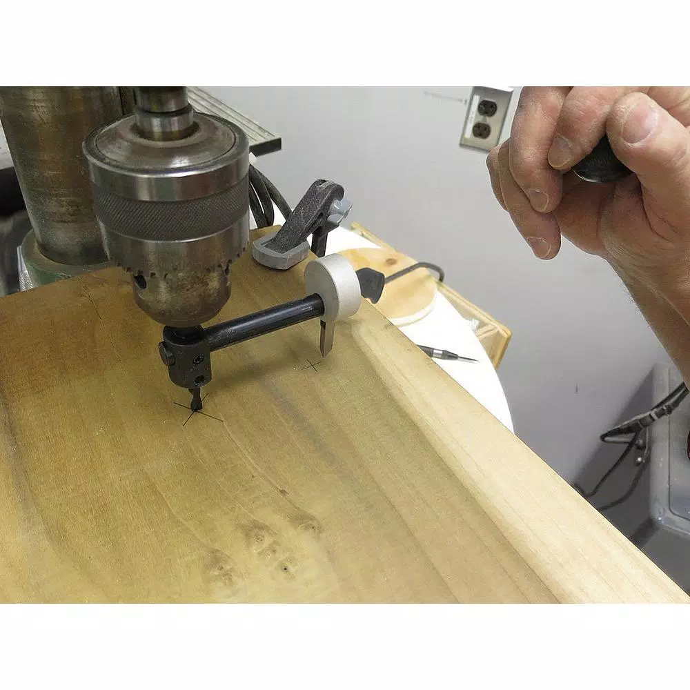 General Tools Adjustable Wheel and Circle Hole Cutter for Drill Press, 1-6 in, 3/8 in Shank