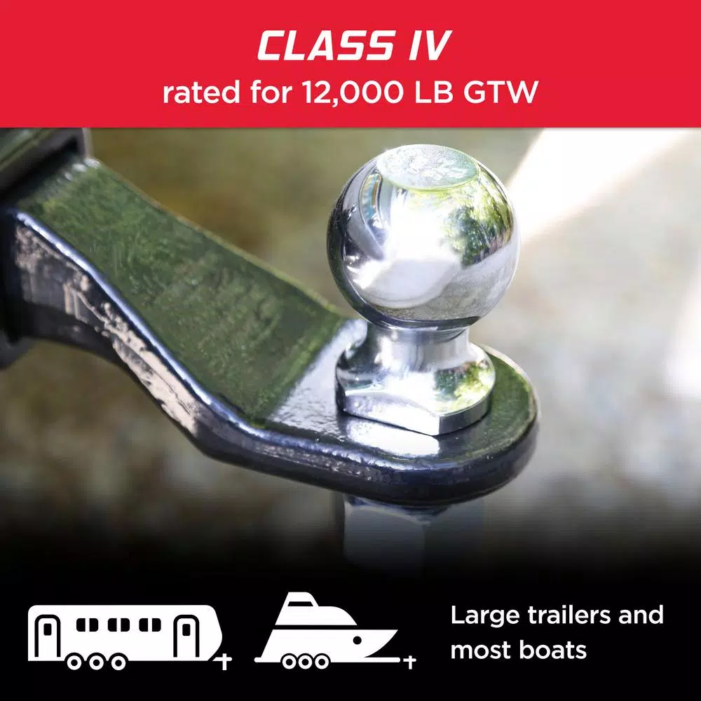 TowSmart 12,000 lb. Capacity Chrome Hitch Ball, 2-5/16 in. Ball Diameter, 1-1/4 in. Shank