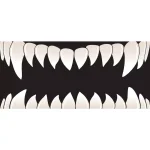 My Door Decor 7 ft. x 16 ft. Scary Teeth Halloween Garage Door Banner Mural thumbnail 1