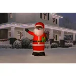 Home Accents Holiday Gemmy Airblown 6.5 ft. LED Outdoor Inflatable African-American Santa with Present thumbnail 2
