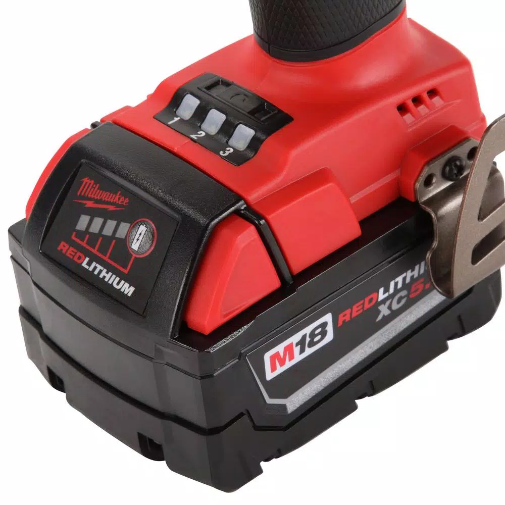 Milwaukee M18 FUEL 3/8 in. Mid-Torque Brushless Cordless Impact Wrench Kit with (2) 5.0 Ah Batteries & Charger