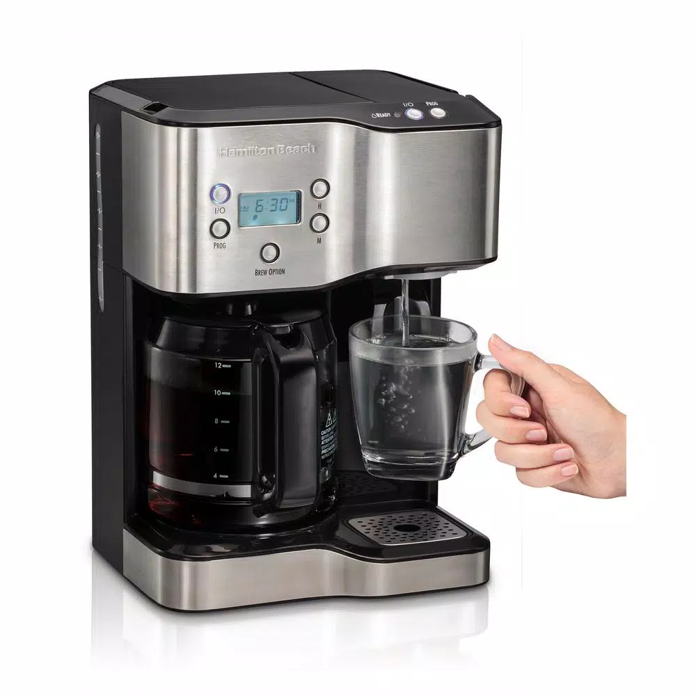 Hamilton Beach 12-Cup Programmable Coffee Maker and Hot Water Dispenser, Black