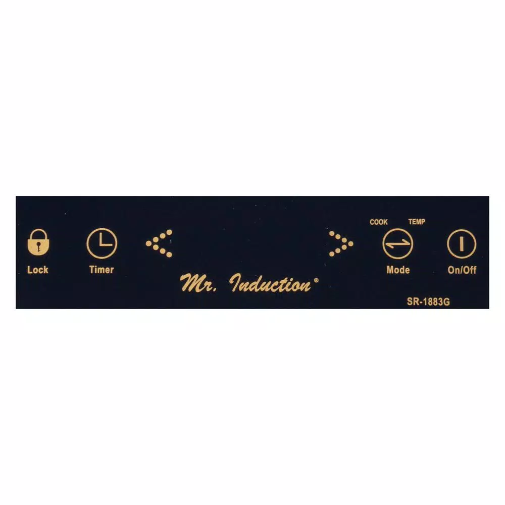 SPT 1650W 8 in. Single Burner Induction Cooktop with 3.5L Stainless Steel Pot and Glass Lid, Black & Gold