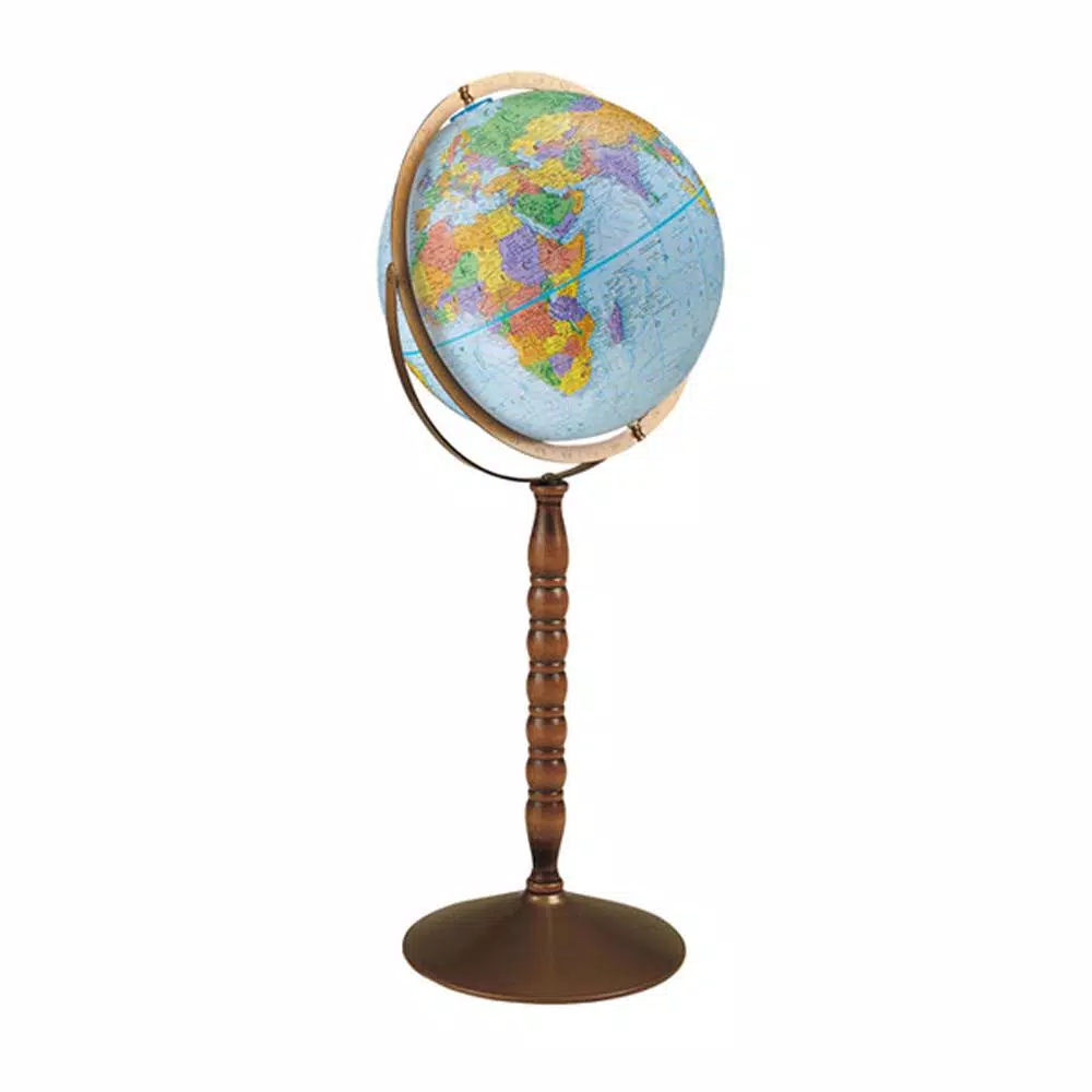Replogle Treasury 12 in. Standing Political Globe with Wood Base