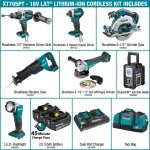 Makita 18V LXT Brushless 7-Piece Combo Kit with 5.0 Ah Batteries and Rapid Optimum Charger thumbnail 2