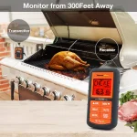 ThermoPro TP-07 Digital Wireless Cooking Thermometer with 300ft Range and Smart Backlit Display thumbnail 7