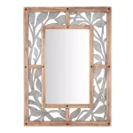 Home Decorators Collection Medium Rectangle Wood & Metal Antiqued Farmhouse Accent Mirror thumbnail 1