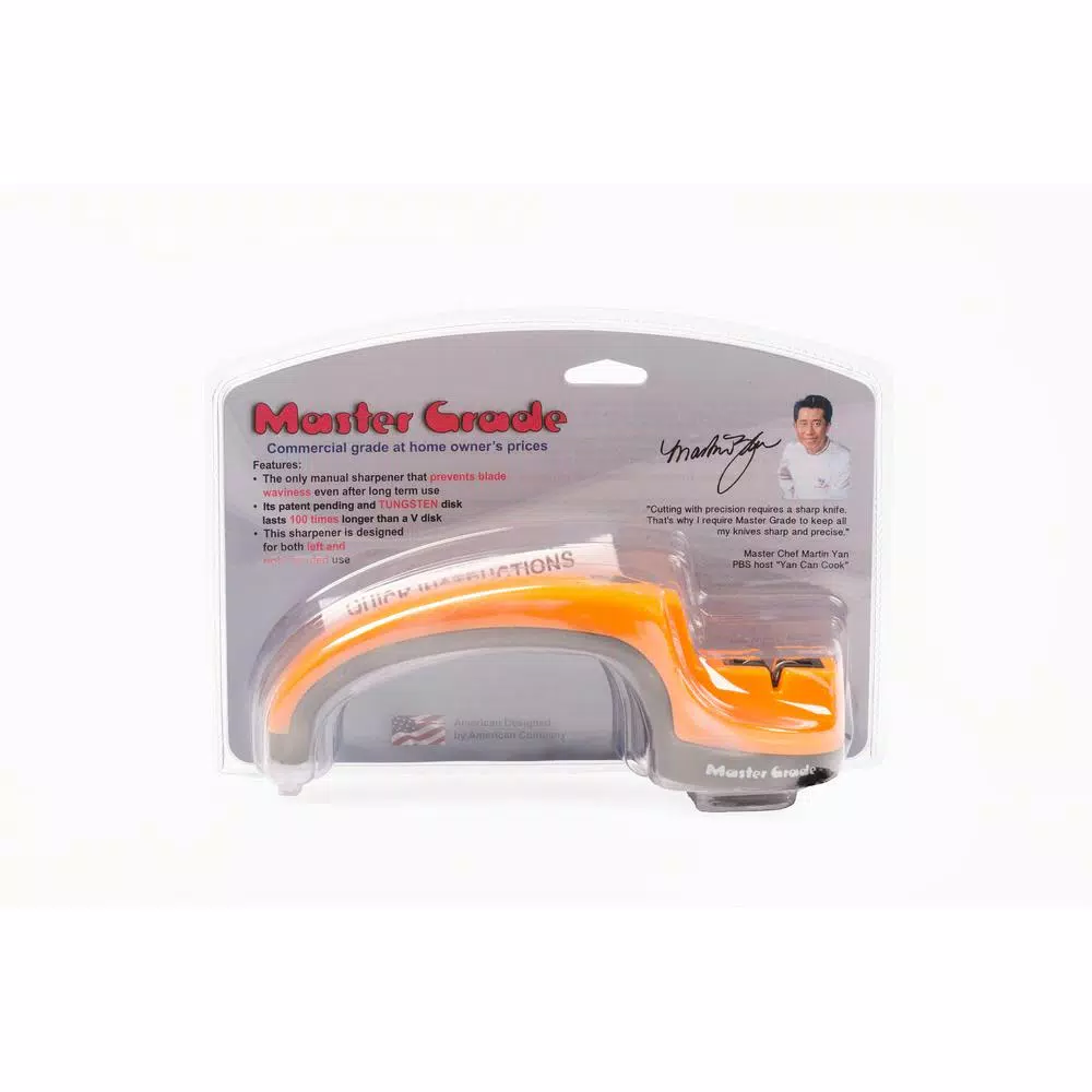 Master Grade Heavy-Duty Tungsten Manual Knife Sharpener - Orange