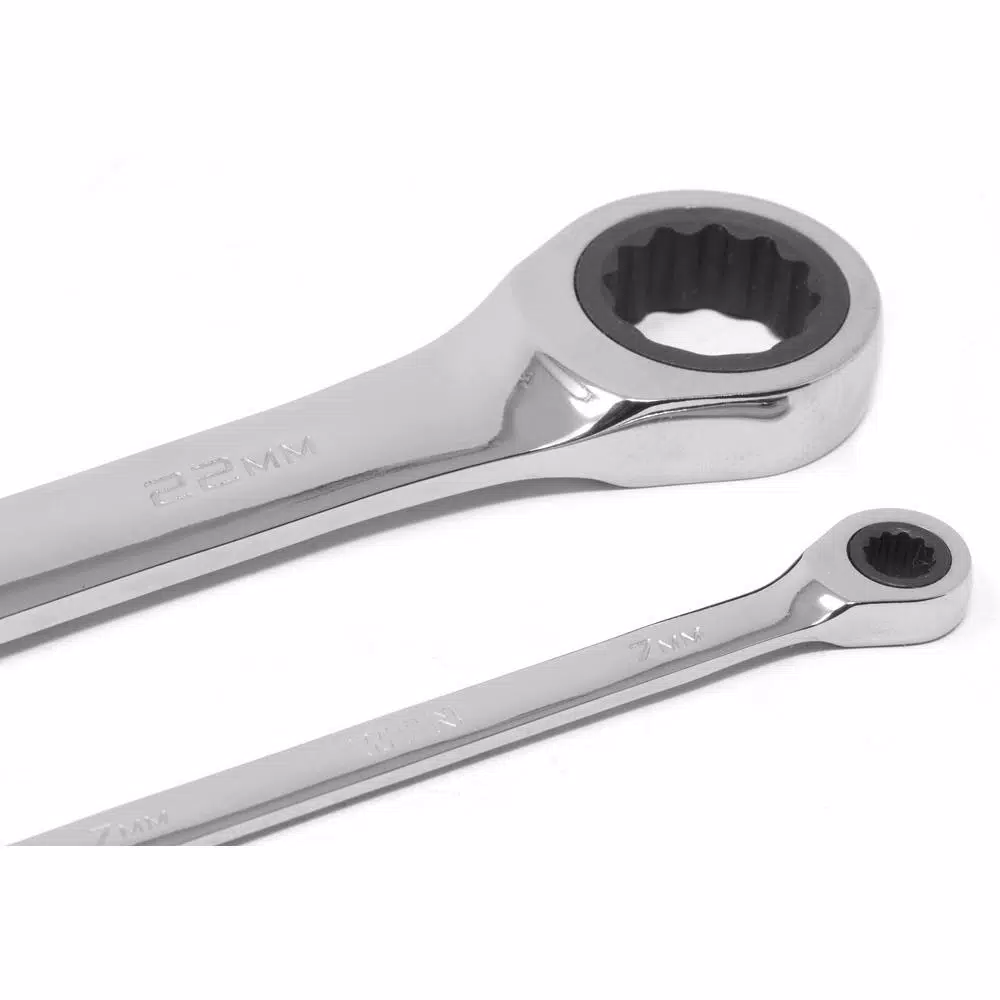 WEN 16-Piece Metric Ratcheting Combination Wrench Set with Storage Pouch