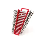 TEKTON 16-Piece Metric Angle Head Open End Wrench Set, 10-27 mm with Keeper thumbnail 1