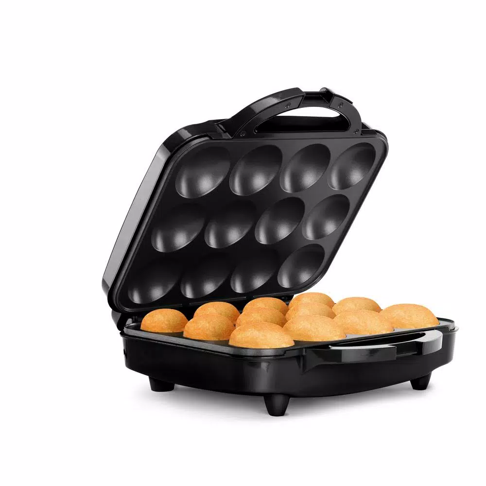 HOLSTEIN HOUSEWARES Holstein 12-Piece Cupcake Maker, 1200W Non-Stick Electric Dessert Specialty Appliance, Black