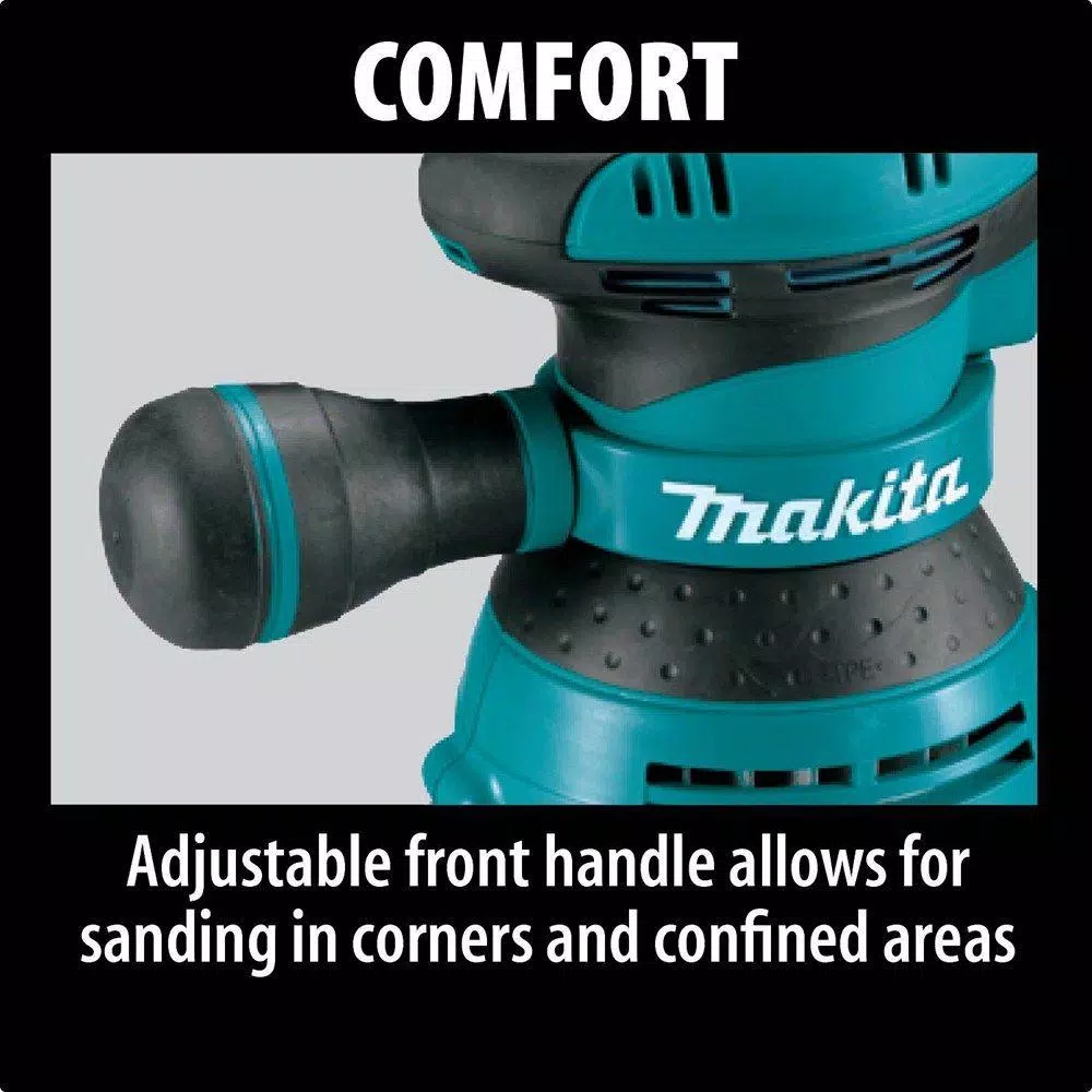 Makita BO5041 5 in. Corded Variable Speed Random Orbital Sander with Dust Bag