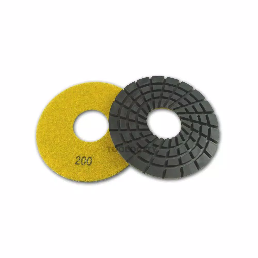 Unbranded JX Shine50 5 in. Rigid Diamond Polishing Pads for Granite and Concrete, 7-Piece Set