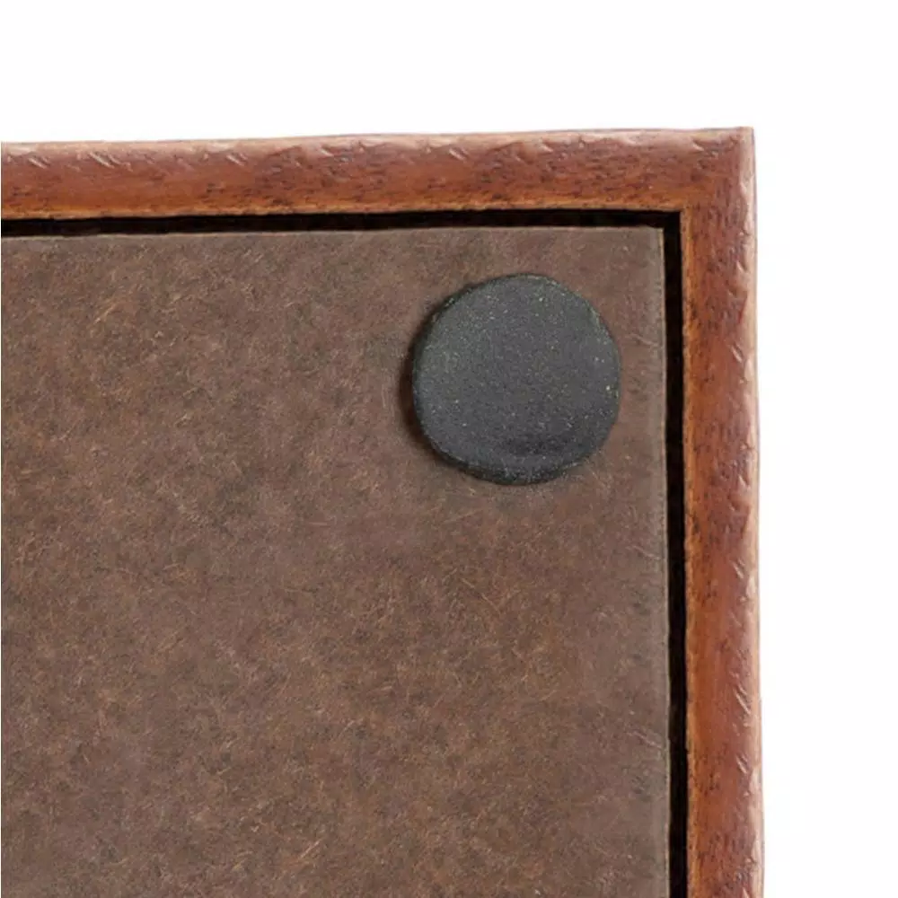 Kate and Laurel Lipton Walnut Brown Wood Hexagon Decorative Tray with Gold Handles