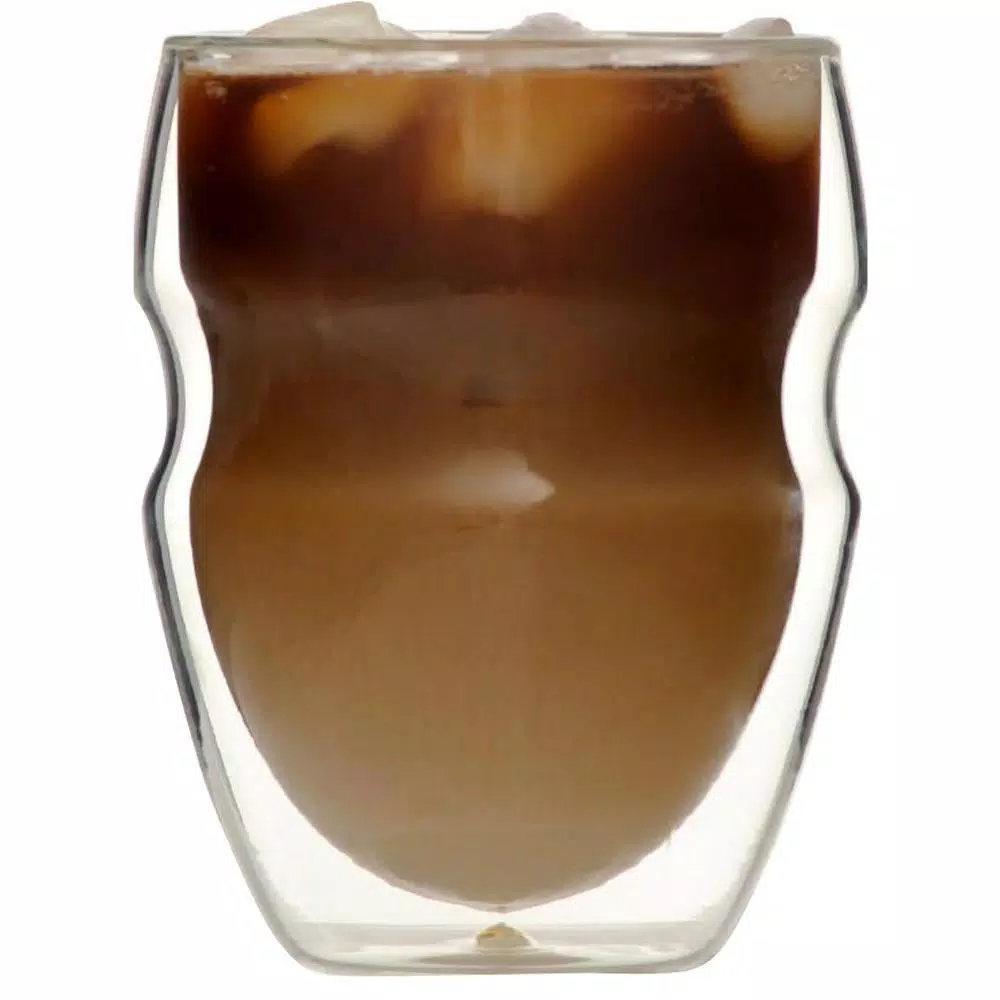 Ozeri Serafino Double Wall 8 oz. Borosilicate Glass Beverage & Coffee Glasses - Set of 4