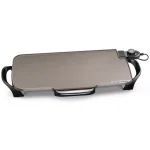 Presto 264 sq. in. Black Ceramic Electric Griddle with Temperature Sensor and Removable Handles thumbnail 1