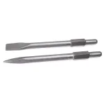 Stark 16 in. Flat and Point Chisel Set with 1-1/8 in. Hex Shank for Demolition Jack Hammers, 2-Piece thumbnail 2