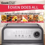 Boyel Living Geek Chef 13 Qt. Stainless Steel Air Fryer Oven with Rotisserie, Dehydrator & 8-Piece Accessory Kit thumbnail 7