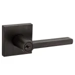 Kwikset Halifax Square Entry Door Lever, Venetian Bronze, SmartKey Security thumbnail 1