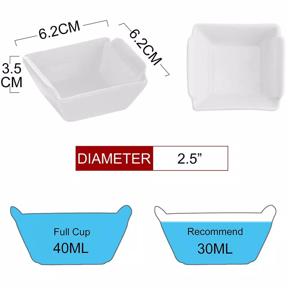 MALACASA 2.5 in. White Porcelain Ramekins Set of 12, Ceramic Souffle Dishes and Serving Bowls