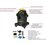 Stanley 6 Gal. Wet/Dry Vacuum, 4.0 Peak HP, Poly Container with Blower Port thumbnail 2