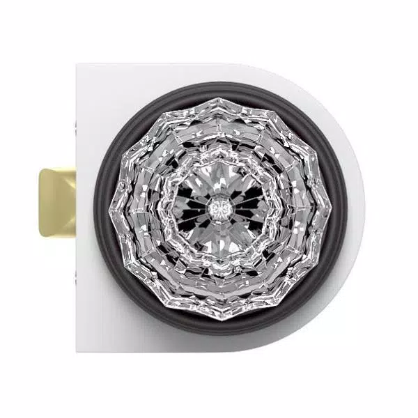Nostalgic Warehouse Waldorf Crystal Privacy Door Knob, Oil-Rubbed Bronze, 2-3/8 in. Backset