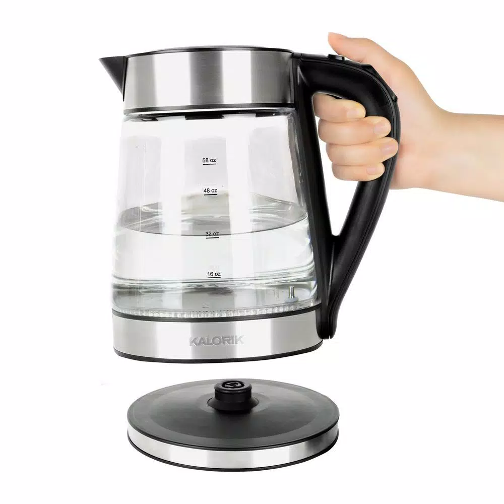 KALORIK 1.7L Rapid Boil Digital Electric Glass Kettle, 1750W, 5 Temperature Settings