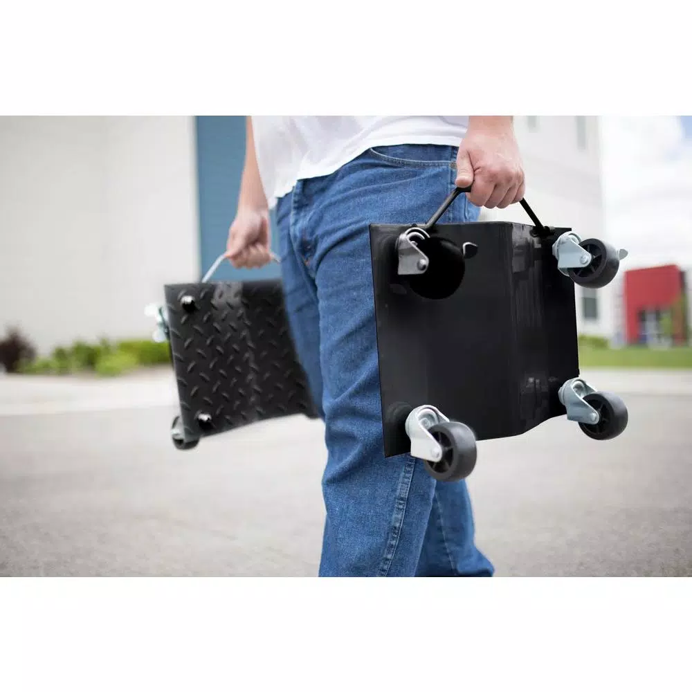 WEN 1500 lbs. Capacity Vehicle Dollies, 2-Pack with Onboard Brakes