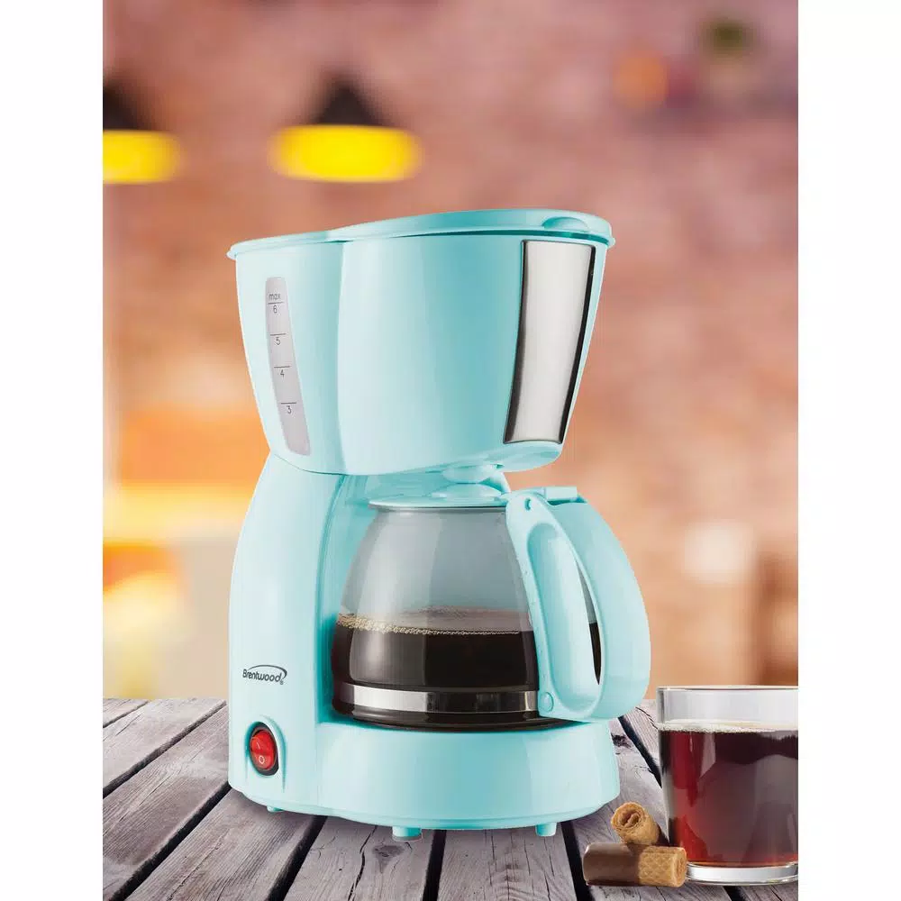 Brentwood Appliances TS-213BL 4-Cup Drip Coffee Maker, Blue