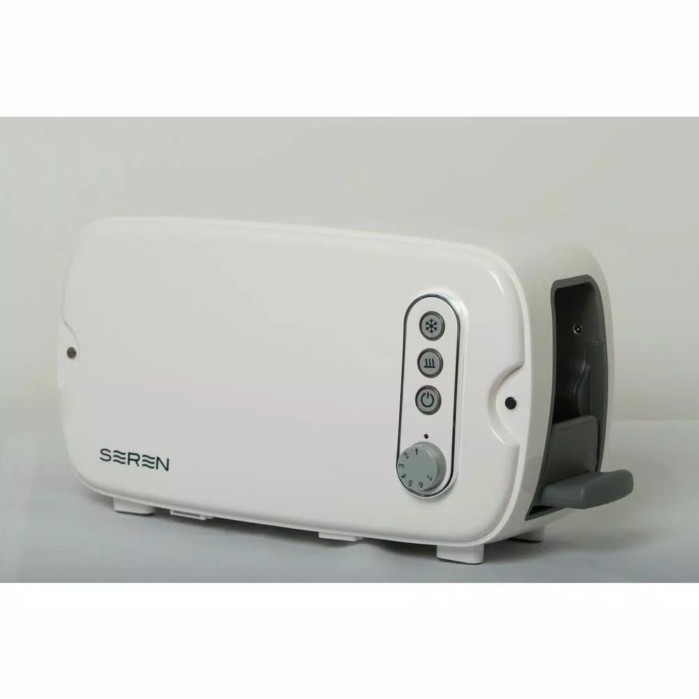 BergHOFF Seren 3-Slice White Wide Slot Toaster with Crumb Tray and Side Loading Design
