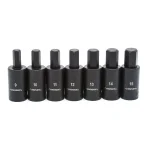 Husky 1/2 in. Drive Metric Hex Bit Impact Socket Set, 7-Piece thumbnail 2