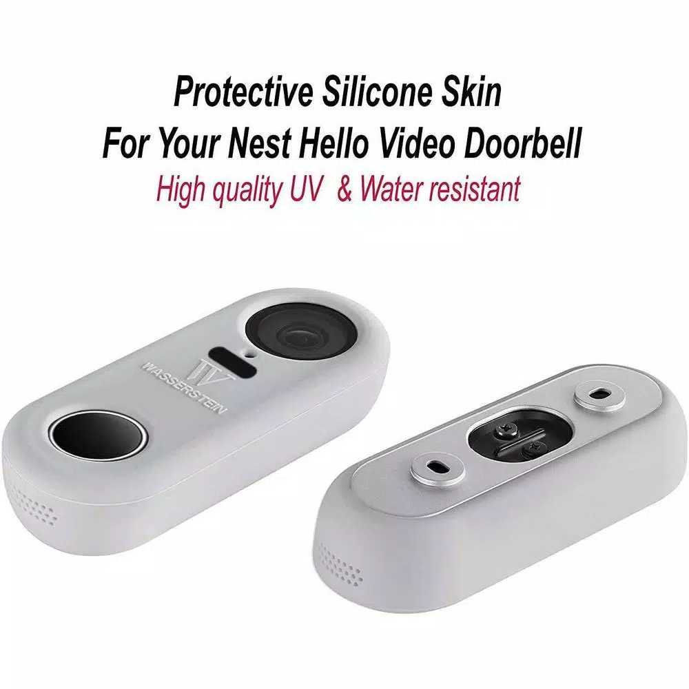 Wasserstein Gray Protective Silicone Skin for Google Nest Hello Video Doorbell