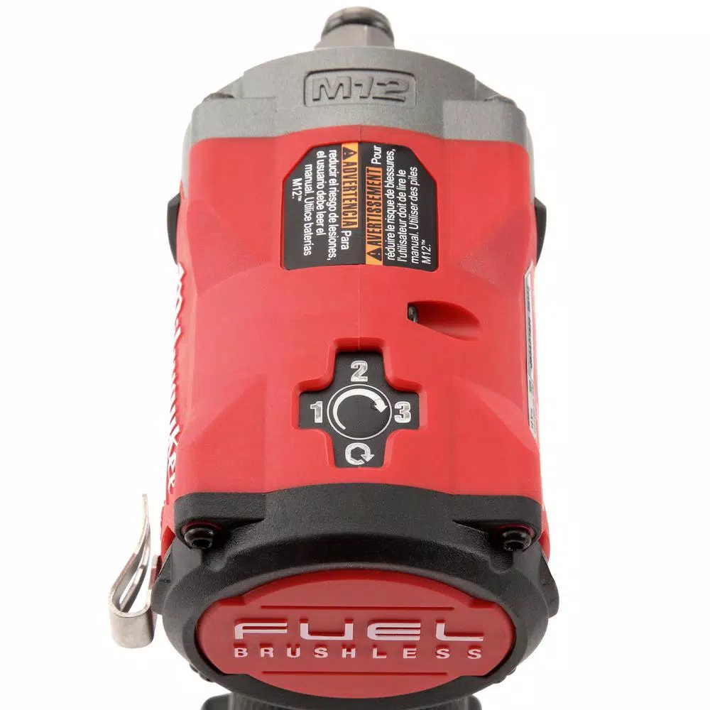 Milwaukee M12 FUEL 12V Brushless Cordless 1/2 in. Stubby Impact Wrench with 2.0 Ah Battery