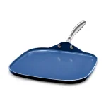 GRANITESTONE Classic Blue 10.5 in. Diamond Infused Non-Stick Aluminum Griddle Pan thumbnail 1